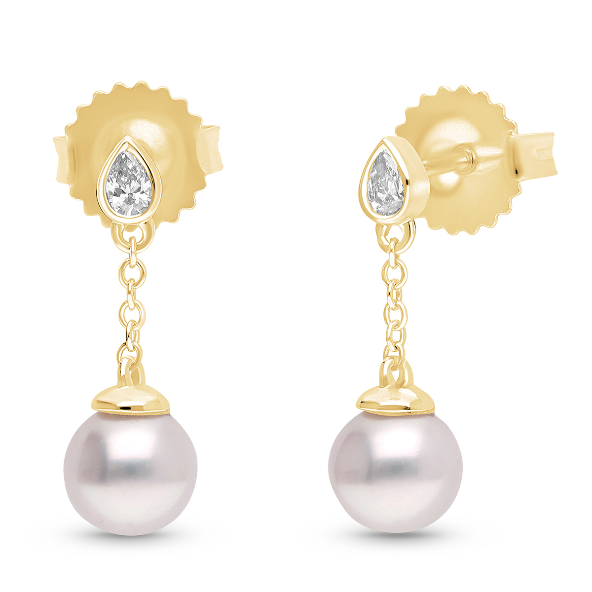 pearl cascade earrings